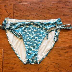 Victoria's Secret Teal Palm Tree Bikini Bottom
